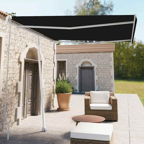 vidaXL Voľne stojaca ručne zaťahovacia markíza 300x250 cm, antracitová