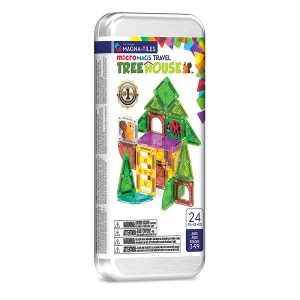 Magnetická stavebnica microMAGS Treehouse Travel Set 24 dielov