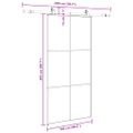 vidaXL Posuvné dvere s kovaním čierne 102x205 cm ESG sklo