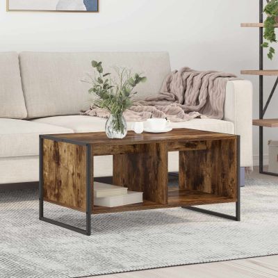 vidaXL Konferenčný stolík Dymová dub 80 x 50 x 40 cm Kompozitné drevo