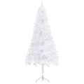 vidaXL Rohový umelý vianočný stromček biely 240 cm PVC