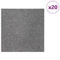 vidaXL Kobercová dlaždica Hnedá 50 x 50 cm 20 ks PP a Bitúmen