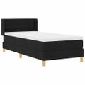 vidaXL Posteľ s pružinovým rámom s matracmi Čierny 200 x 100 cm látka