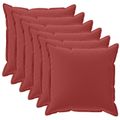 vidaXL Poťah na podložku 6 ks HOUTEN Víno červené 45 x 45 cm Polyester
