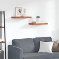 vidaXL Stenná polica Nástenná montáž 2 ks Červená 50 x 23,5 x 3,8 cm