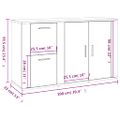 vidaXL Komoda hnedý dub 100x33x59,5 cm spracované drevo