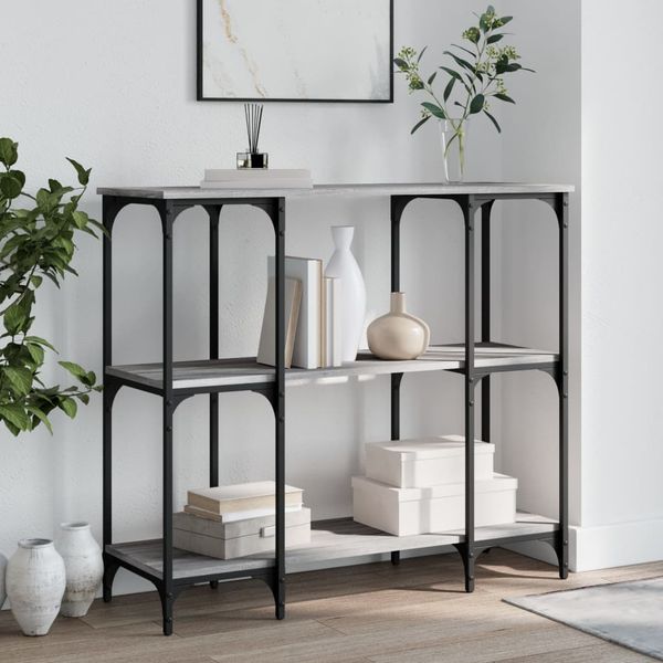 vidaXL Konzolový stolík sivý sonoma 102x35x90 cm kompozitné drevo