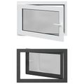 vidaXL Otočné a sklopné okno do suterénu RISOR 90 x 60 cm PVC a sklo