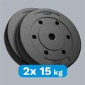 Sada bitumenových závaží 2x15kg, 31mm, REBEL ACTIVE RBA-2104