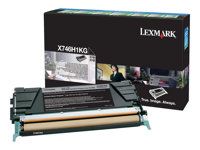 Vysoká výťažnosť - čierna - originálna - kazeta s farbivom LCCP, LRP - pre Lexmark X746de, X748de, X748de LDS, X748de Statoil, X748dte