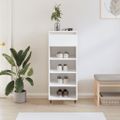 vidaXL Botník biely 40x36x105 cm spracované drevo