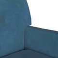vidaXL Chesterfield lavica Modrá 112 x 65,5 x 75 cm Zamat
