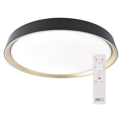 LED nástenné svietidlo ILVI, kruhové 30 W, stmievanie + CCT, čierna + šampanská