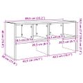 vidaXL Regál na topánky stohovateľné čierny dub 89,5x30x40 cm