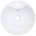 vidaXL Umývadlo s prepadom 36x13 cm keramické biele