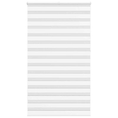 vidaXL Zebra roleta biela 135x230 cm šírka látky 130,9cm polyester
