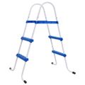 vidaXL Bazénový rebrík modro-biely 84 cm oceľ