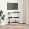 vidaXL Konzolový stôl Čierny dub 75 x 22,5 x 75 cm Kompozitné drevo
