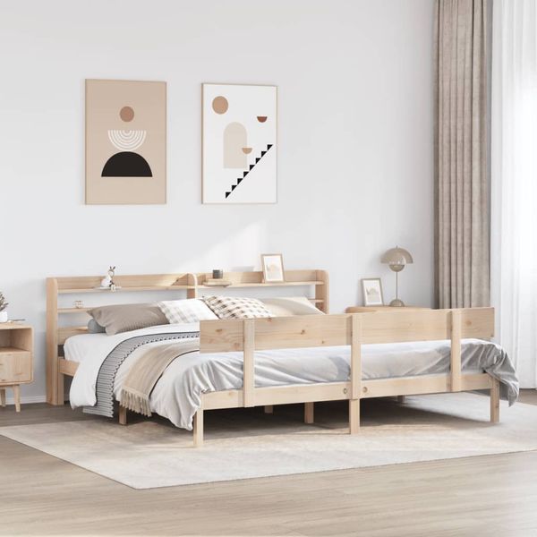 vidaXL Posteľ bez matraca 200x200 cm masívna borovica