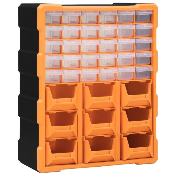 vidaXL Organizér s 39 zásuvkami 38x16x47 cm