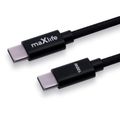 Maxlife MXUC-12 kábel USB-C - USB-C 2,0 m 100W čierny