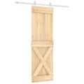 vidaXL Posuvné dvere 70 x 210 cm Masívne borovicové drevo (neupravené)