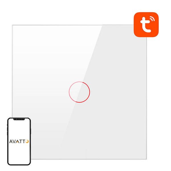 Inteligentný vypínač svetla WiFi Avatto TS02-EU-W1 1 way TUYA (biely)