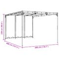 vidaXL Altánok 4 x 3 x 2,3 m Zelená Polyester a oceľ