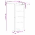 vidaXL Posuvné dvere ORKDAL Prírodná 93 x 211 cm