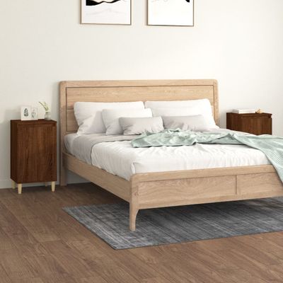 vidaXL Nočné stolíky 2 ks hnedý dub 40x35x70 cm spracované drevo
