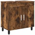 vidaXL Kozmetický stolík do kúpeľne Dymový dub 60 x 35 x 60 cm