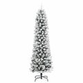vidaXL Umelý vianočný stromček Biela 240 cm PVC, kov a plast