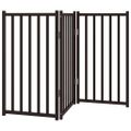 vidaXL Brána pre psa skladacia 3 panely 150 cm masívne jedľové drevo