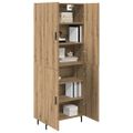 vidaXL Highboard 2 ks Remeselný dub 69,5 x 34 x 180 cm