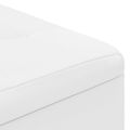 vidaXL Ottoman s Úložným Priestorom Biely 60 x 60 x 45 cm Umelá koža