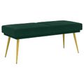 vidaXL Dvojvrstvová lavica Tmavozelená 120 x 45 x 46 cm Zamat