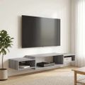 vidaXL Nástenný TV kabinet Nástenná montáž Sivý Sonoma