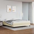 vidaXL Boxspring posteľ s matracom krémová 180x200 cm umelá koža
