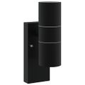 vidaXL Exteriérové nástenné svietidlo 2 ks Čierna 7 x 10 x 22 cm