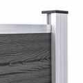 vidaXL Sada plotových panelov WPC 526x105 cm čierna