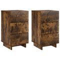 vidaXL Nočný stolík 2 pcs Dymový dub 33,5 x 34,5 x 60 cm