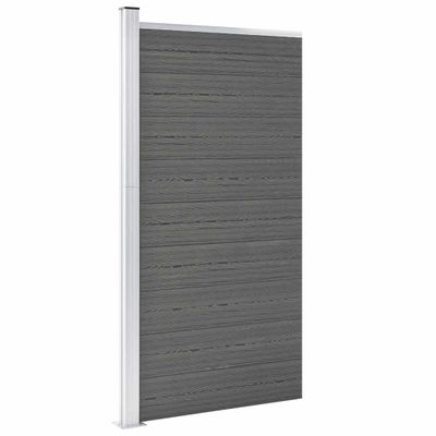 vidaXL Plotový panel WPC 95x186 cm sivý