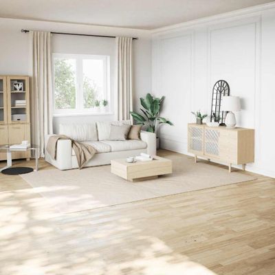 vidaXL Chlpatý koberec krémovo biely 240x340 cm polyester