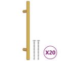 vidaXL Rukoväte na skrinku 20 ks zlaté 128 mm nehrdzavejúca oceľ