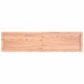 vidaXL Nástenná polica bledohnedá 160x40x(2-4) cm ošetrený masívny dub