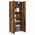 vidaXL Highboard Staré drevo 69,5 x 34 x 180 cm Kompozitné drevo