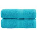 vidaXL Prémiové umývacie utierky SOLUND 2 ks tyrkysové 30x30 cm 600 g/m²