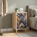 vidaXL Nočný stolík OMMEN Dub sonoma 36 x 33 x 60 cm Kompozitné drevo