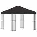 vidaXL Altánok 3 x 3 m Antracitová Polyester a oceľ 190 gsm