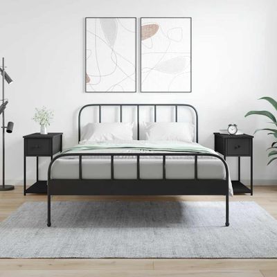 vidaXL Nočné stolíky 2 ks čierne 30x60x60 cm kompozitné drevo